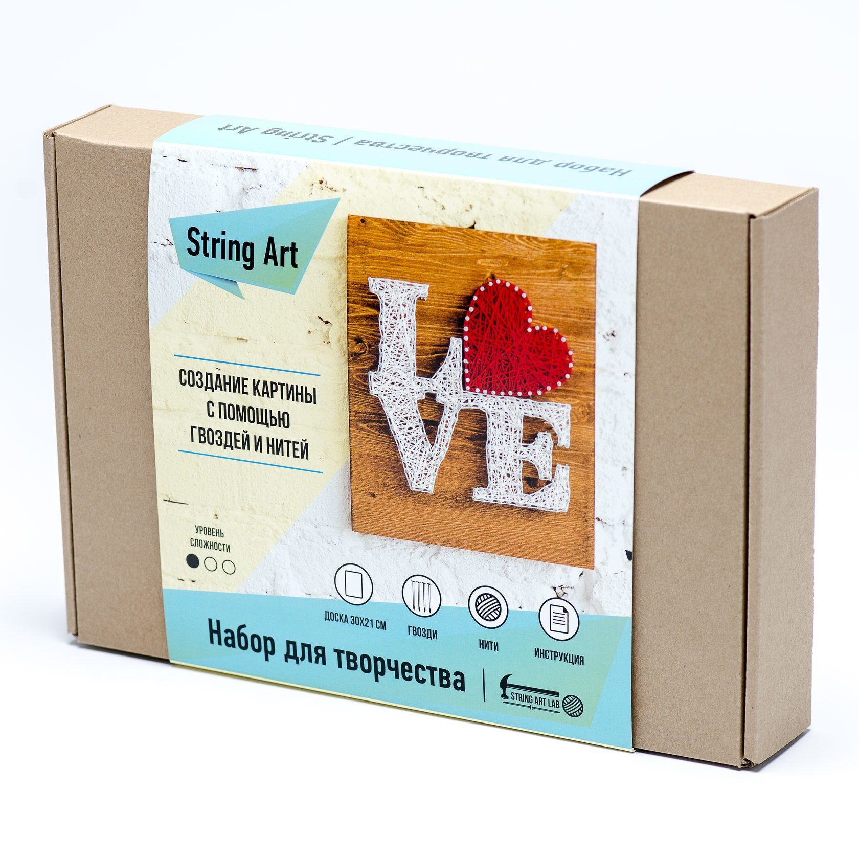 Стринг-арт LOVE A4005 - набор для творчества от String Art Lab купить в  DIY-HOUSE.SHOP